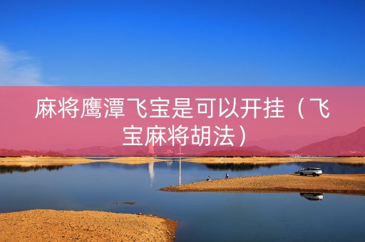 麻将鹰潭飞宝是可以开挂（飞宝麻将胡法）