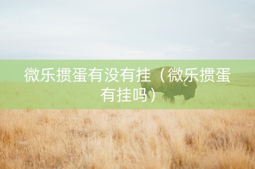 微乐掼蛋有没有挂（微乐掼蛋有挂吗）