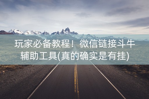 玩家必备教程！微信链接斗牛辅助工具(真的确实是有挂)