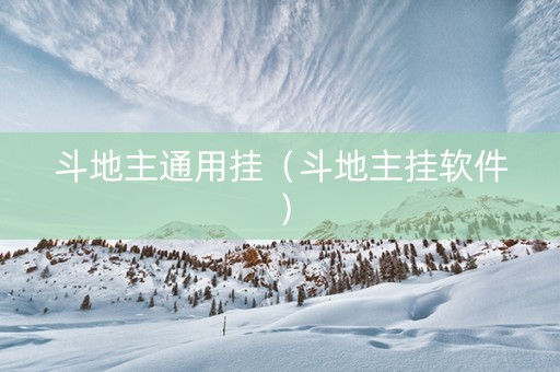 斗地主通用挂（斗地主挂软件）