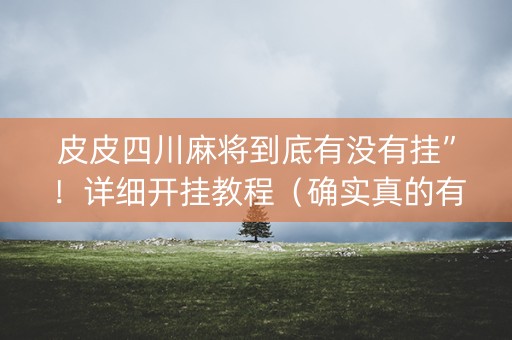 皮皮四川麻将到底有没有挂”！详细开挂教程（确实真的有挂)-知乎