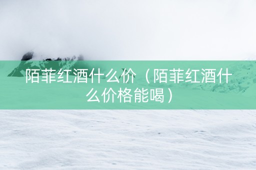 陌菲红酒什么价（陌菲红酒什么价格能喝）