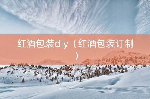 红酒包装diy（红酒包装订制）