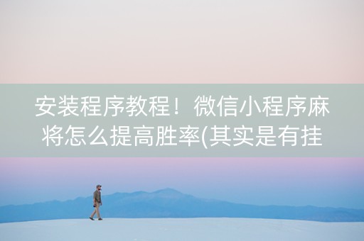 安装程序教程！微信小程序麻将怎么提高胜率(其实是有挂确实有挂)