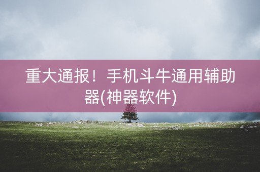 重大通报！手机斗牛通用辅助器(神器软件)