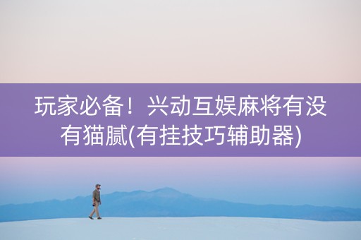 玩家必备！兴动互娱麻将有没有猫腻(有挂技巧辅助器)