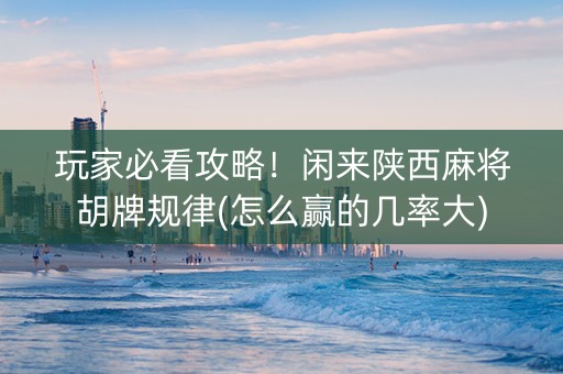 玩家必看攻略！闲来陕西麻将胡牌规律(怎么赢的几率大)