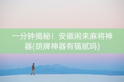 一分钟揭秘！安徽闲来麻将神器(胡牌神器有猫腻吗)