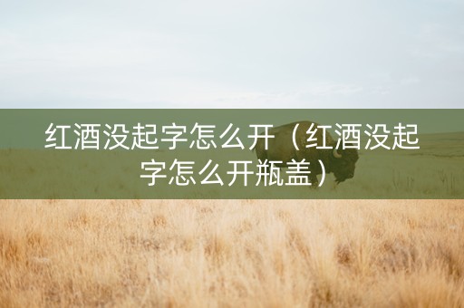红酒没起字怎么开（红酒没起字怎么开瓶盖）