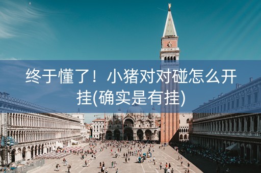 终于懂了！小猪对对碰怎么开挂(确实是有挂)
