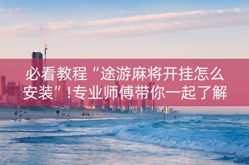 必看教程“途游麻将开挂怎么安装”!专业师傅带你一起了解（详细教程）-知乎