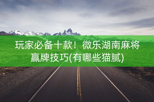 玩家必备十款！微乐湖南麻将赢牌技巧(有哪些猫腻)