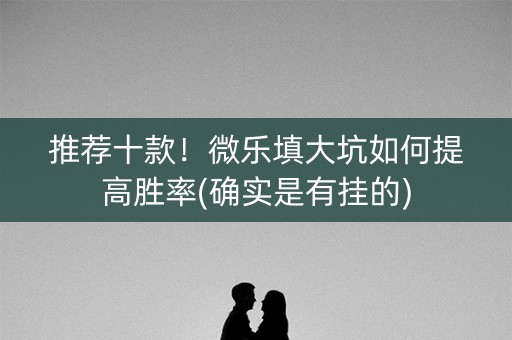 推荐十款！微乐填大坑如何提高胜率(确实是有挂的)