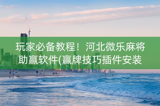 玩家必备教程！河北微乐麻将助赢软件(赢牌技巧插件安装)
