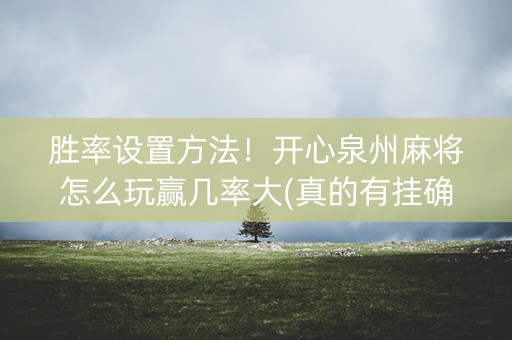 胜率设置方法！开心泉州麻将怎么玩赢几率大(真的有挂确实有挂)