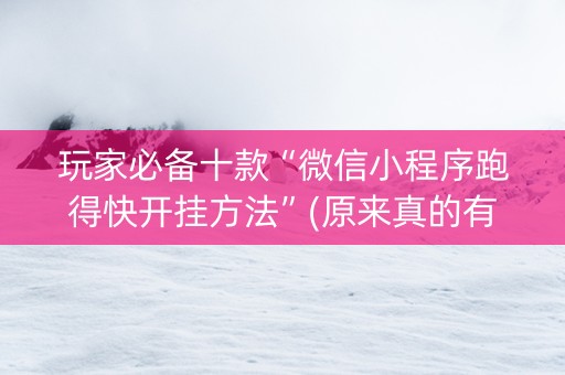玩家必备十款“微信小程序跑得快开挂方法”(原来真的有挂)-知乎