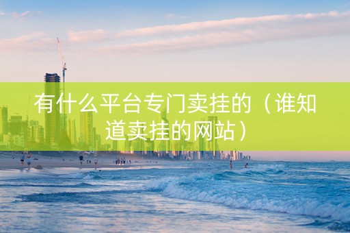 有什么平台专门卖挂的（谁知道卖挂的网站）