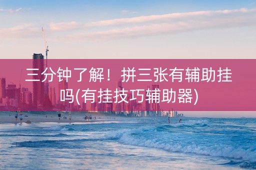 三分钟了解！拼三张有辅助挂吗(有挂技巧辅助器)