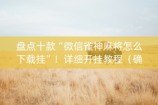 盘点十款“微信雀神麻将怎么下载挂”！详细开挂教程（确实真的有挂)-知乎