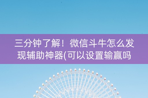 三分钟了解！微信斗牛怎么发现辅助神器(可以设置输赢吗)