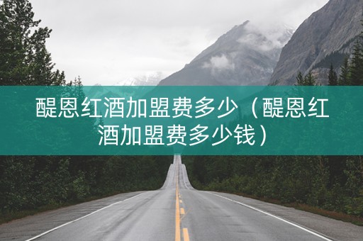 醍恩红酒加盟费多少（醍恩红酒加盟费多少钱）