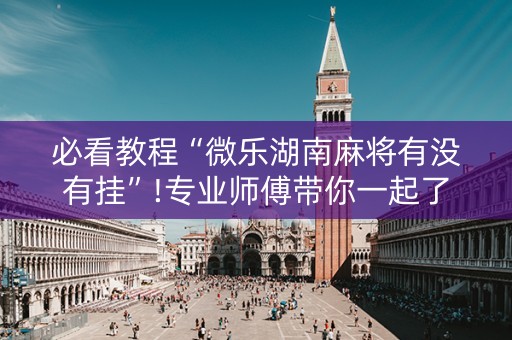 必看教程“微乐湖南麻将有没有挂”!专业师傅带你一起了解（详细教程）-知乎