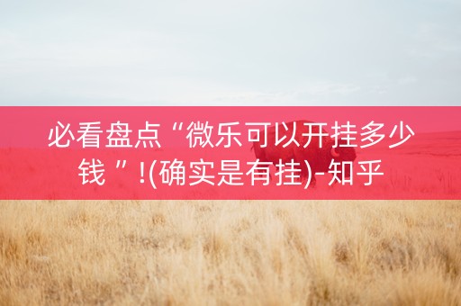 必看盘点“微乐可以开挂多少钱 ”!(确实是有挂)-知乎