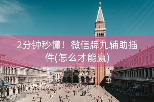 2分钟秒懂！微信牌九辅助插件(怎么才能赢)