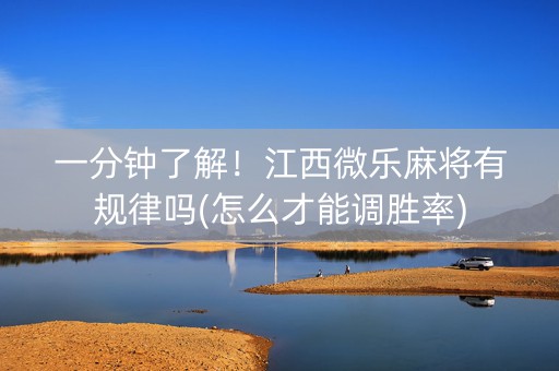 一分钟了解！江西微乐麻将有规律吗(怎么才能调胜率)