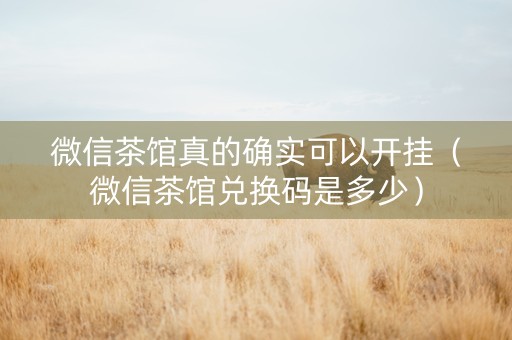微信茶馆真的确实可以开挂（微信茶馆兑换码是多少）