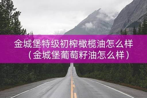 金城堡特级初榨橄榄油怎么样（金城堡葡萄籽油怎么样）