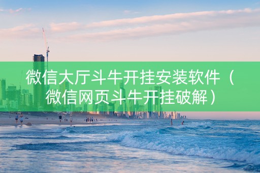 微信大厅斗牛开挂安装软件（微信网页斗牛开挂破解）