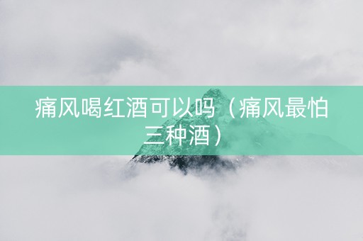 痛风喝红酒可以吗（痛风最怕三种酒）