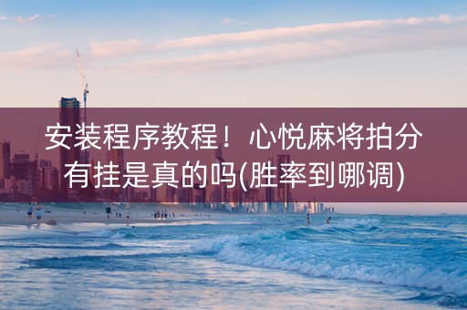 安装程序教程！心悦麻将拍分有挂是真的吗(胜率到哪调)