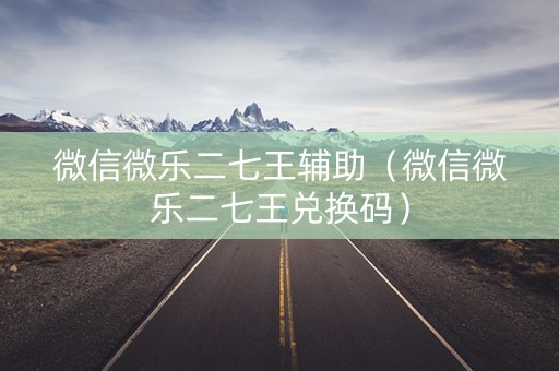 微信微乐二七王辅助（微信微乐二七王兑换码）