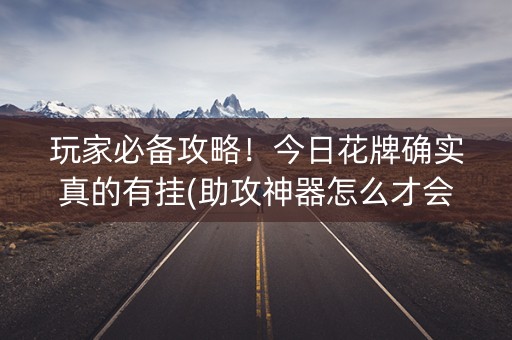 玩家必备攻略！今日花牌确实真的有挂(助攻神器怎么才会赢)