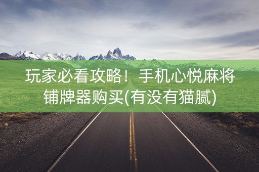 玩家必看攻略！手机心悦麻将铺牌器购买(有没有猫腻)