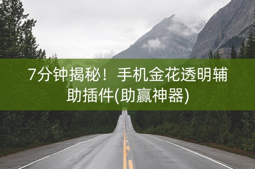 7分钟揭秘！手机金花透明辅助插件(助赢神器)