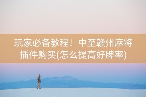 玩家必备教程！中至赣州麻将插件购买(怎么提高好牌率)