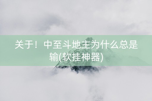 关于！中至斗地主为什么总是输(软挂神器)