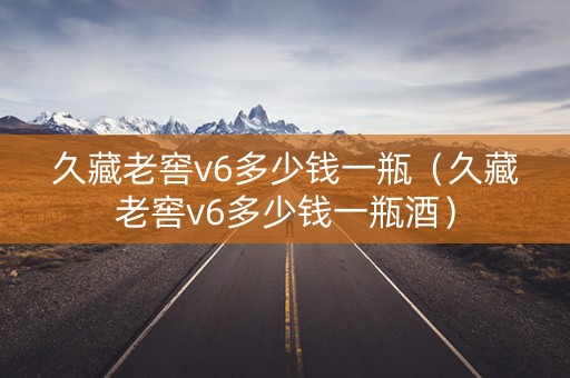 久藏老窖v6多少钱一瓶（久藏老窖v6多少钱一瓶酒）