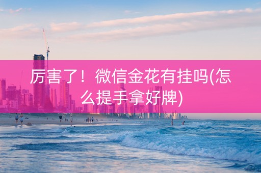 厉害了！微信金花有挂吗(怎么提手拿好牌)