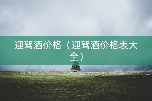 迎驾酒价格（迎驾酒价格表大全）