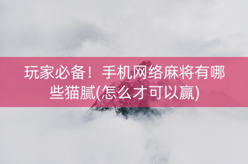 玩家必备！手机网络麻将有哪些猫腻(怎么才可以赢)