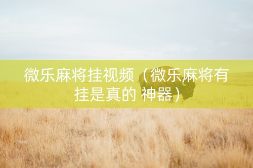 微乐麻将挂视频（微乐麻将有挂是真的 神器）