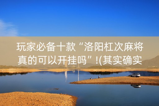 玩家必备十款“洛阳杠次麻将真的可以开挂吗”!(其实确实有挂)-知乎