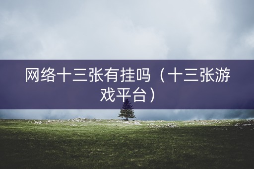 网络十三张有挂吗（十三张游戏平台）