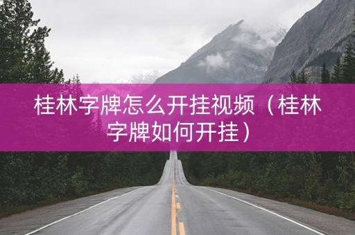 桂林字牌怎么开挂视频（桂林字牌如何开挂）