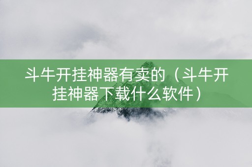 斗牛开挂神器有卖的（斗牛开挂神器下载什么软件）