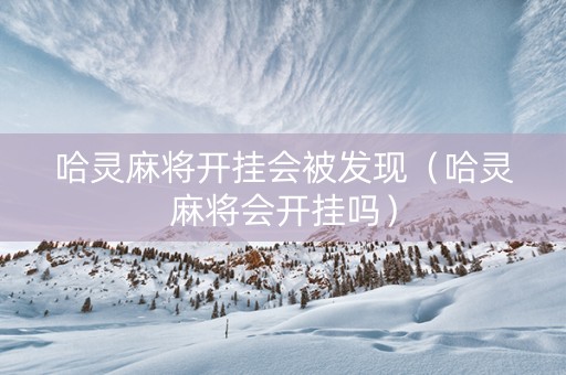 哈灵麻将开挂会被发现（哈灵麻将会开挂吗）